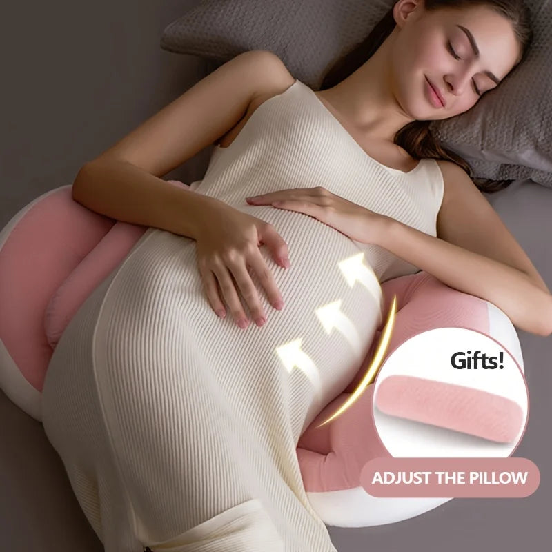 U-Shaped Maternity Pillow for Side Sleepers - Belly & Back Support - FREE SHIPPING