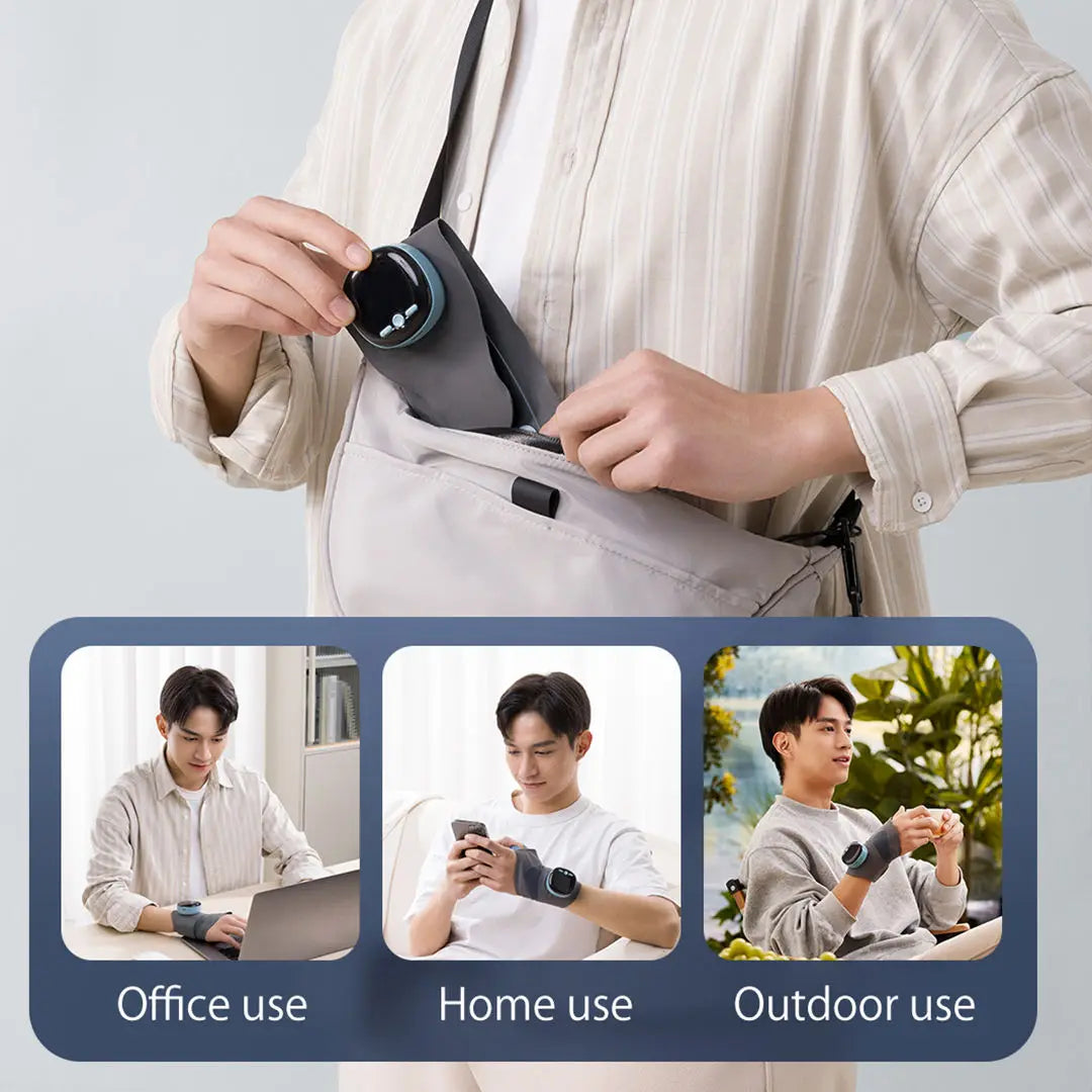 Heating Massage Hand Pad Wrap Brace Splint for Carpal Tunnel Relief Support for Right & Left Hand Men & Women