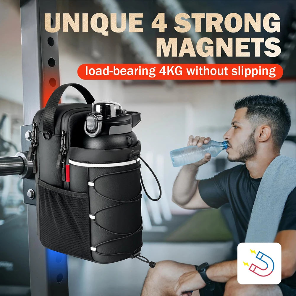 Magnetic Gym Bag - Water Bottle Holder Pouch for Men & Women - FREE SHIPPING