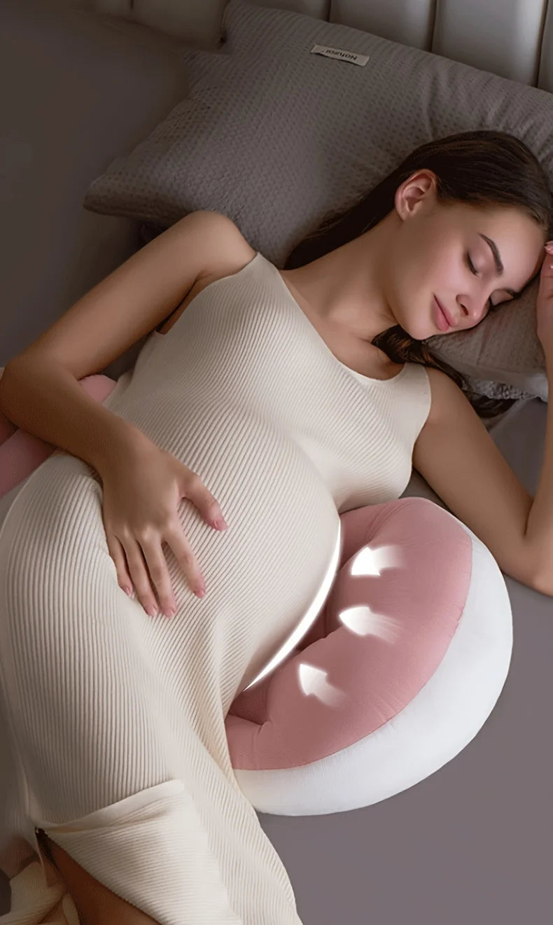 U-Shaped Maternity Pillow for Side Sleepers - Belly & Back Support - FREE SHIPPING