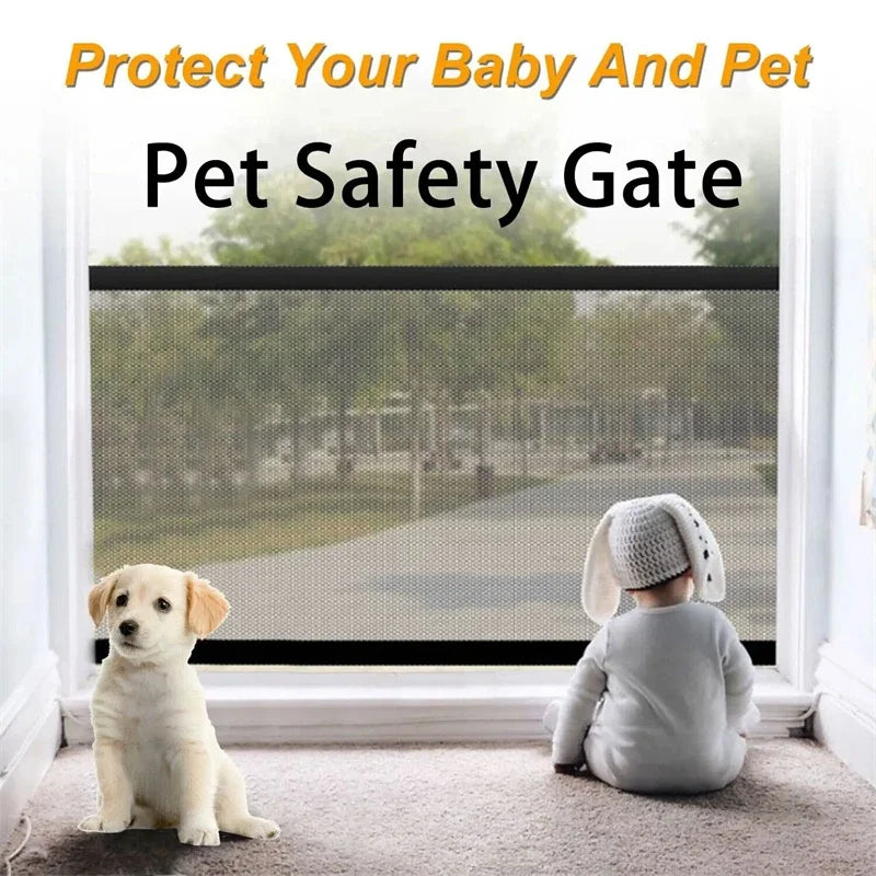 Pet Barrier Fence - Portable Breathable Mesh Gate for Dogs & Babies - FREE SHIPPING