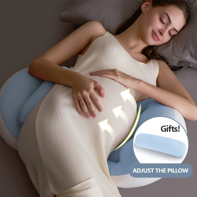 U-Shaped Maternity Pillow for Side Sleepers - Belly & Back Support - FREE SHIPPING