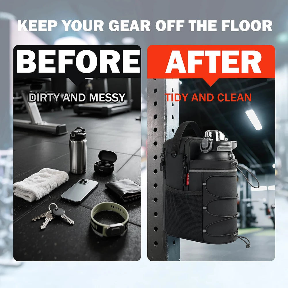 Magnetic Gym Bag - Water Bottle Holder Pouch for Men & Women - FREE SHIPPING