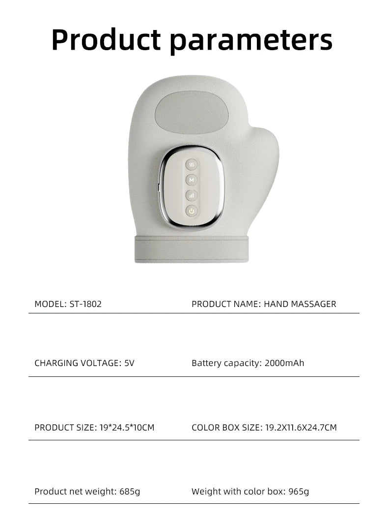 Hand Massager with Airbag Compression Finger Wrist Palm Massage Machine - FREE SHIPPING