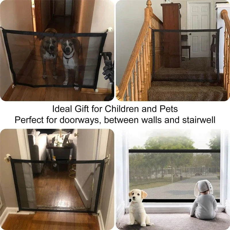 Pet Barrier Fence - Portable Breathable Mesh Gate for Dogs & Babies - FREE SHIPPING