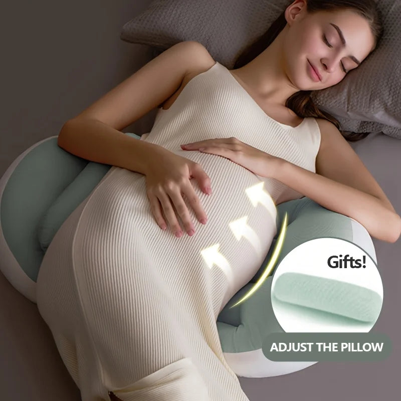 U-Shaped Maternity Pillow for Side Sleepers - Belly & Back Support - FREE SHIPPING