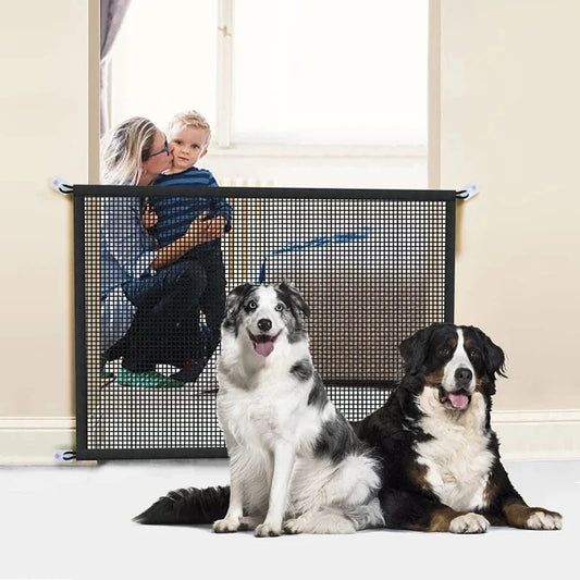 Pet Barrier Fence - Portable Breathable Mesh Gate for Dogs & Babies - FREE SHIPPING