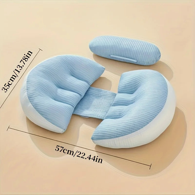 U-Shaped Maternity Pillow for Side Sleepers - Belly & Back Support - FREE SHIPPING